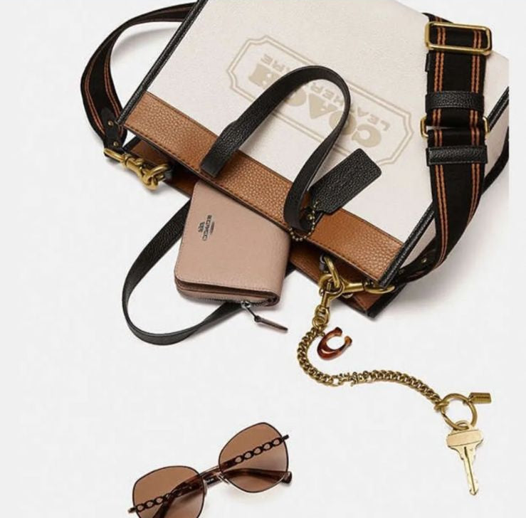Coach Field Tote 22 in Colorblock, a fashionable and versatile tote bag perfect for any occasion.