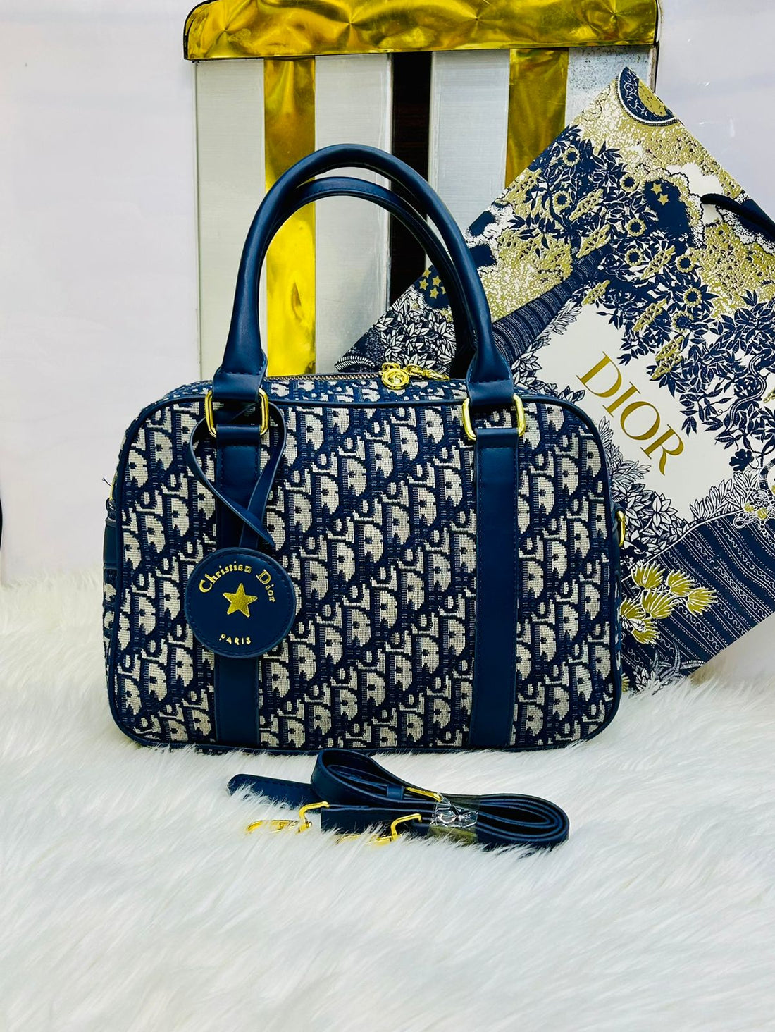 Black Dior Groove 20 Bag featuring iconic Oblique jacquard texture and sleek design