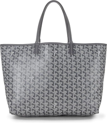 Goyard Goyardine Coated Canvas and Leather Saint Louis PM Tote in Grey – Luxury Designer Tote Bag for Women.