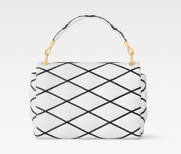 Interior view of GO-14 MM Handbag showing organized compartments and luxurious finish
