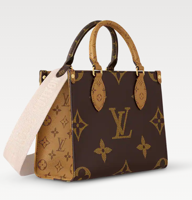 Front view of the OnTheGo PM Tote Bag with structured silhouette