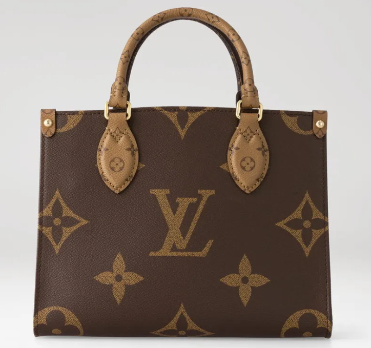 Louis Vuitton OnTheGo PM Tote Bag featuring classic monogram canvas