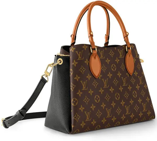 Front view of Louis Vuitton Vendôme MM Handbag with monogram canvas and gold hardware