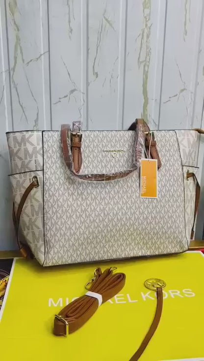 Michael Kors Tote Bags (brown/white)